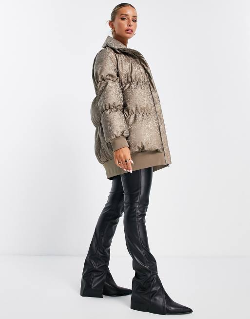 Leopard down outlet jacket