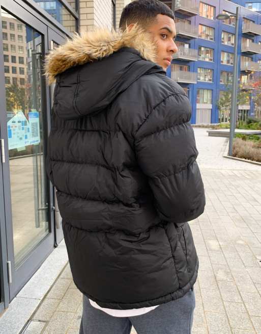 French connection outlet mens parka black