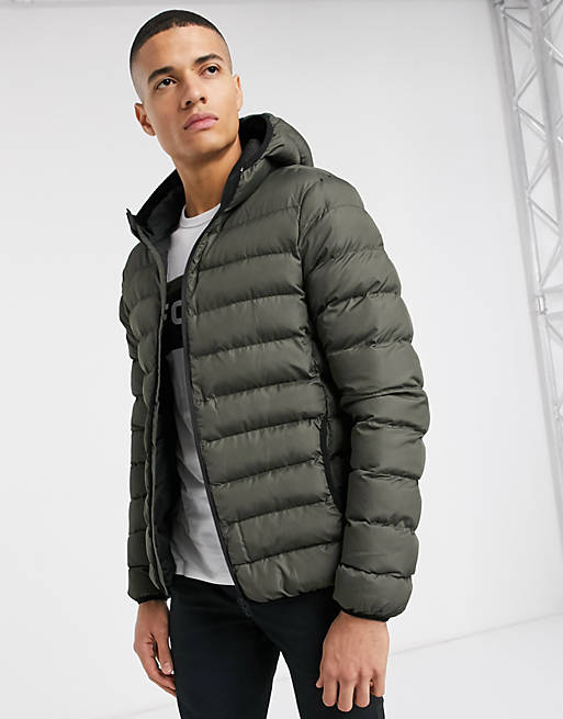 French Connection padded hooded zip through jacket | ASOS