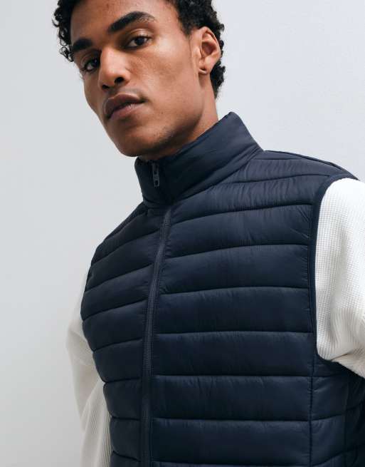 French Connection padded lightweight gilet in navy, 3 of 5