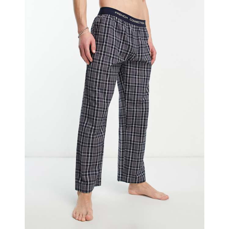 French Connection pajama bottoms in blue ASOS