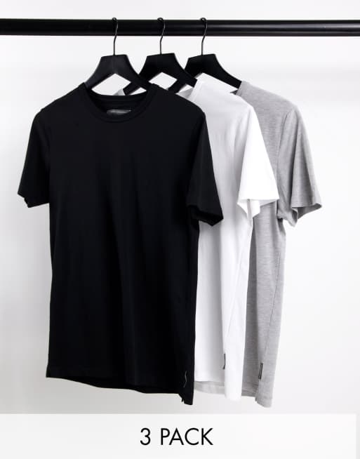 French Connection - Pakke med 3 multifarvede T-shirts