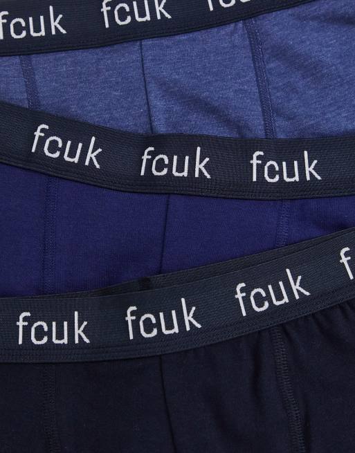 French Connection - Pakke med 3 par boksershorts i forskellige blå nuancer, 2 af 4