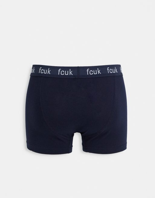French Connection - Pakke med 3 par boksershorts i forskellige blå nuancer, 4 af 4