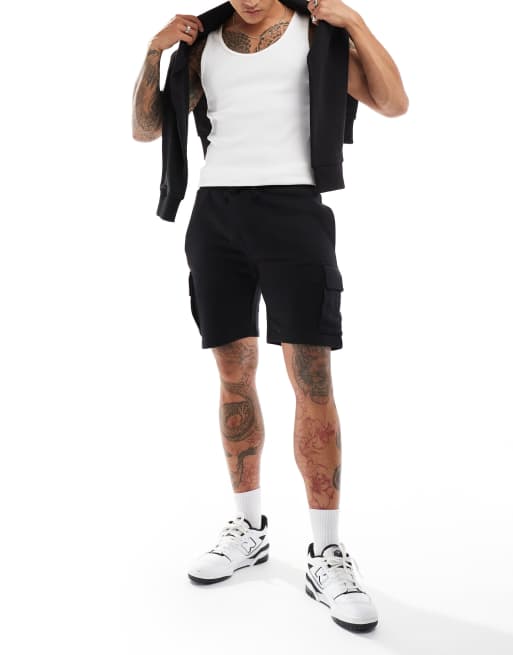 French Connection - Pantaloncini in jersey, colore nero