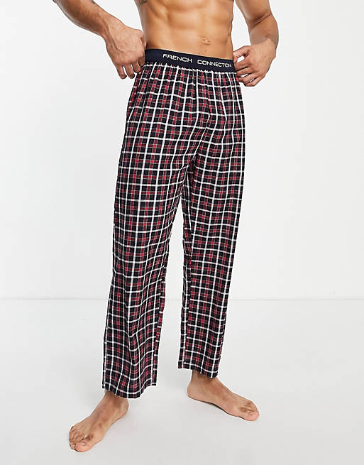 Asos Uomo Abbigliamento Abbigliamento per la notte Loungewear Pantaloni del pigiama rossi a quadri 