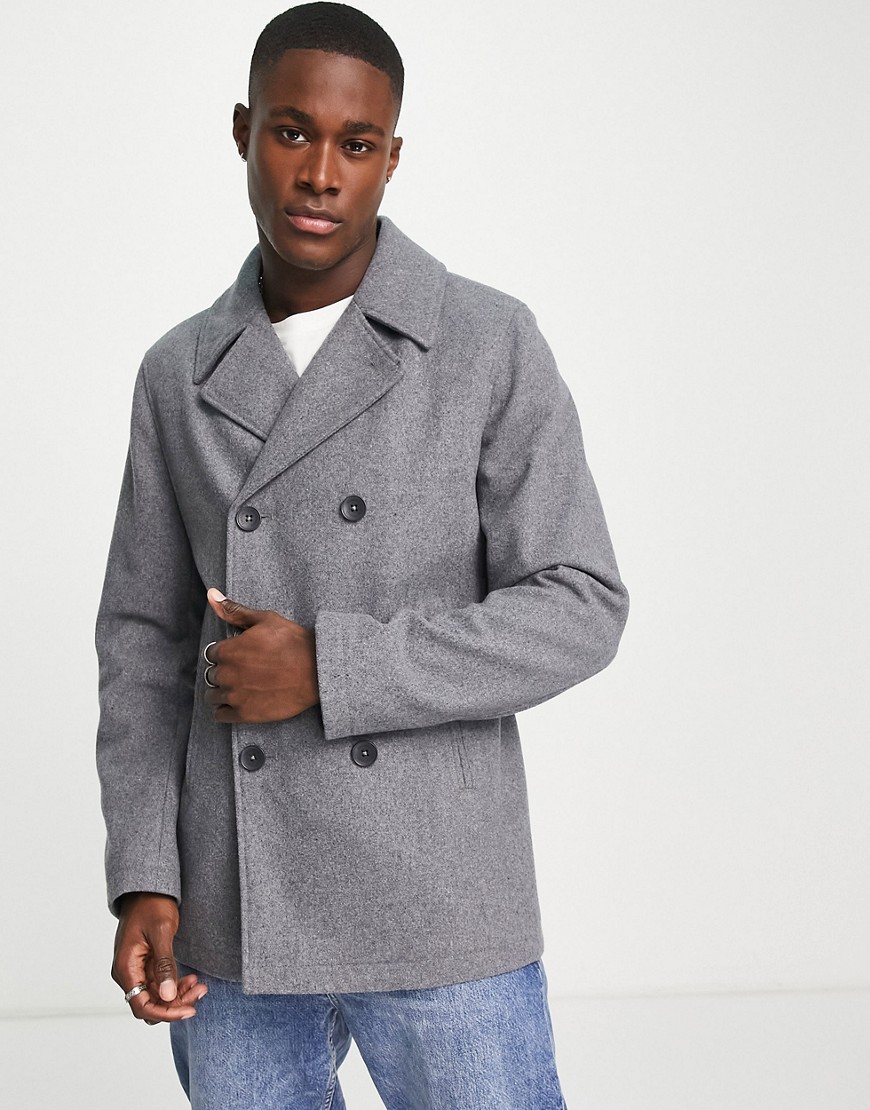 FRENCH CONNECTION FRENCH CONNECTION PEA COAT IN GRAY