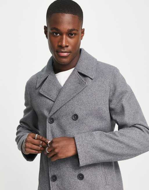 French connection pea coat in grey