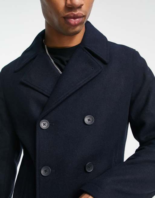 French Connection pea coat in navy