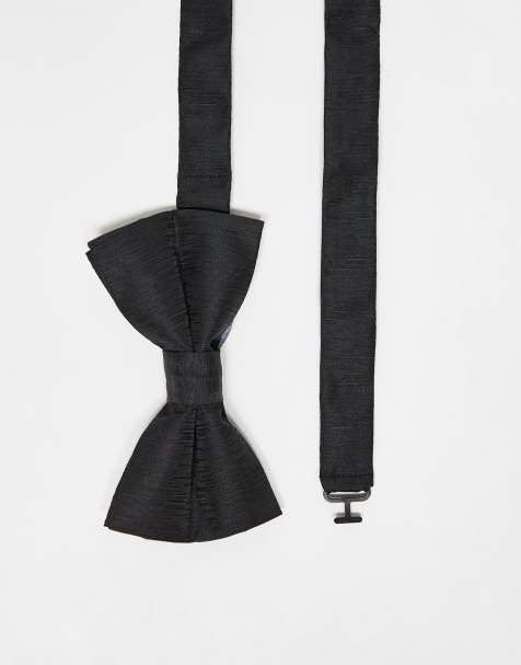 French Connection plain bow tie in black - view 1