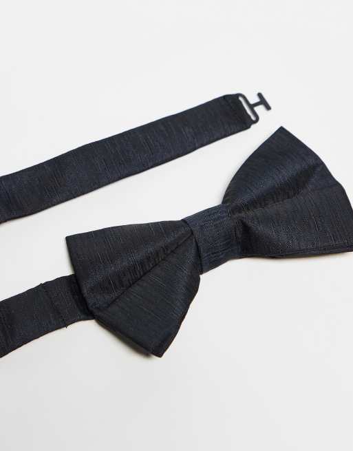 French Connection plain bow tie in navy, 2 of 3