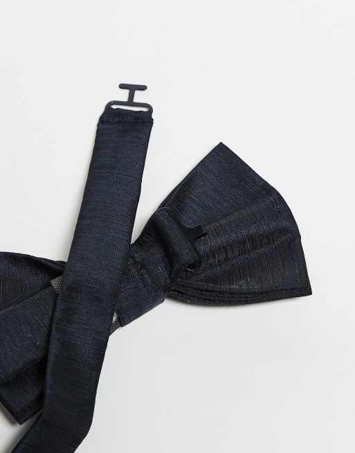 French Connection plain bow tie in navy, 3 of 3