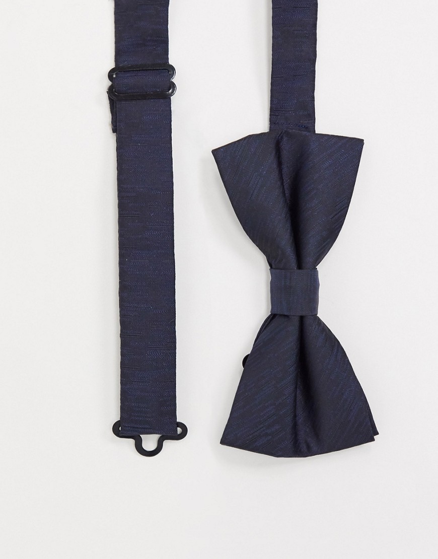 French Connection plain bow tie-Navy