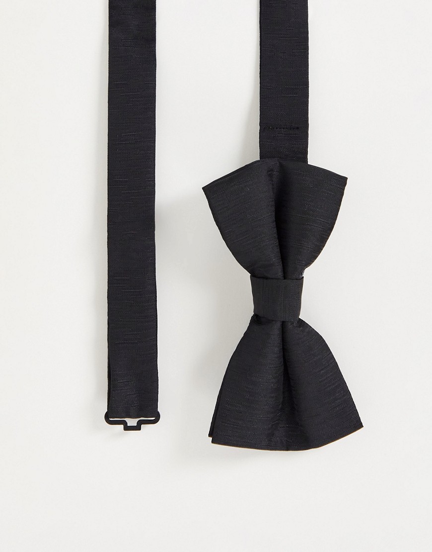 FRENCH CONNECTION PLAIN BOW TIE-BLACK,TYQTD