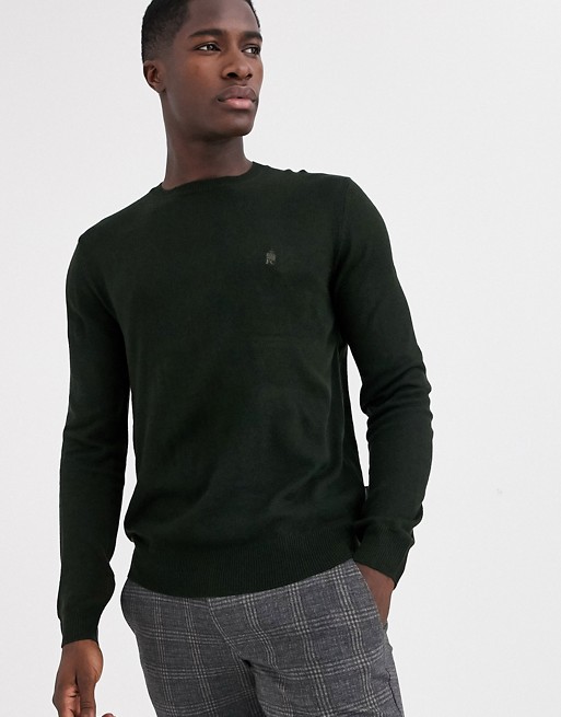 French Connection plain logo crew neck knit jumper