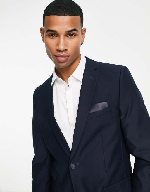 French Connection slim fit pinstripe suit jacket