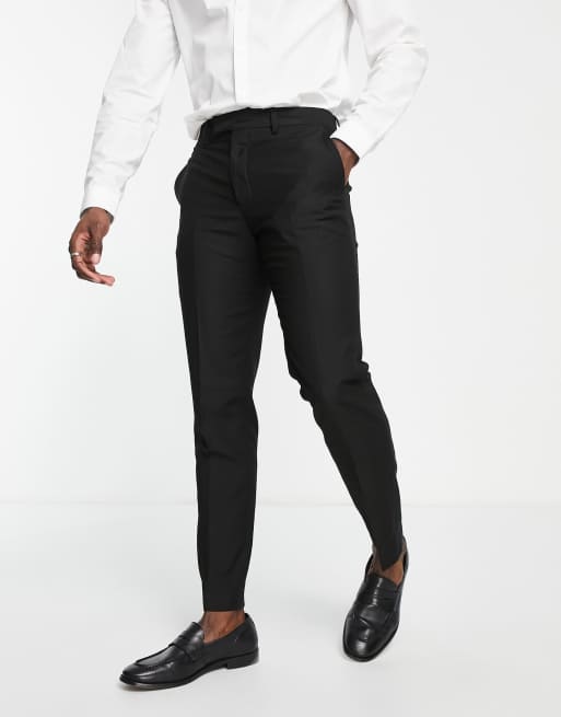 Slim Fit Suit Pants in Black