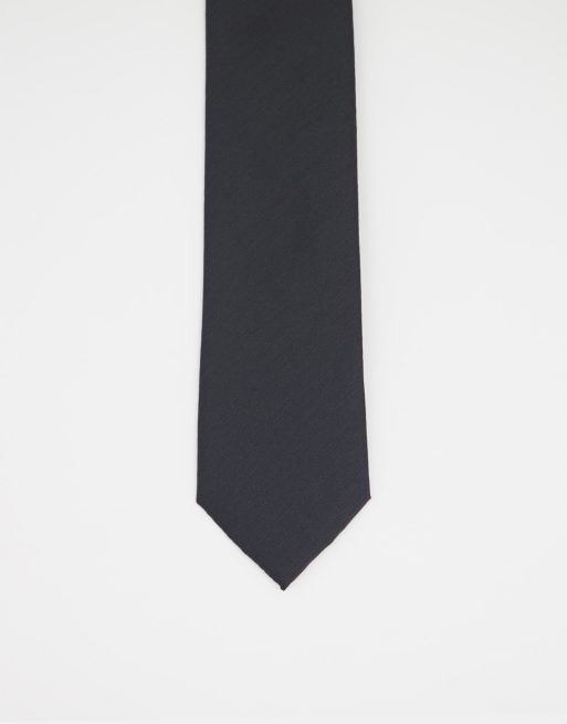 French Connection plain tie in black | ASOS