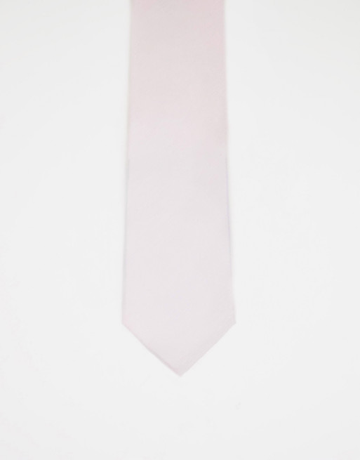 French Connection plain tie in soft pink