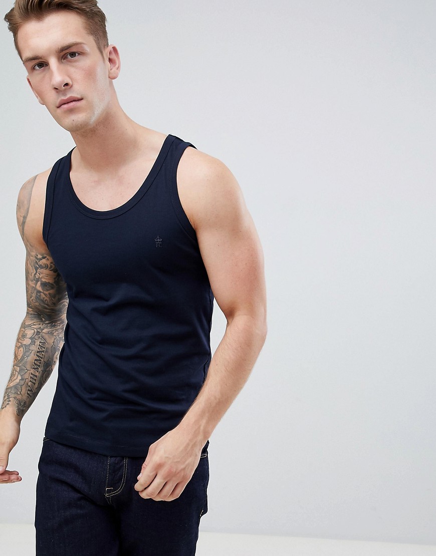 French Connection Plain Vest-Navy