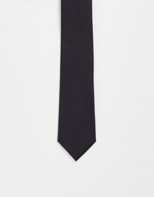 French Connection plain woven tie