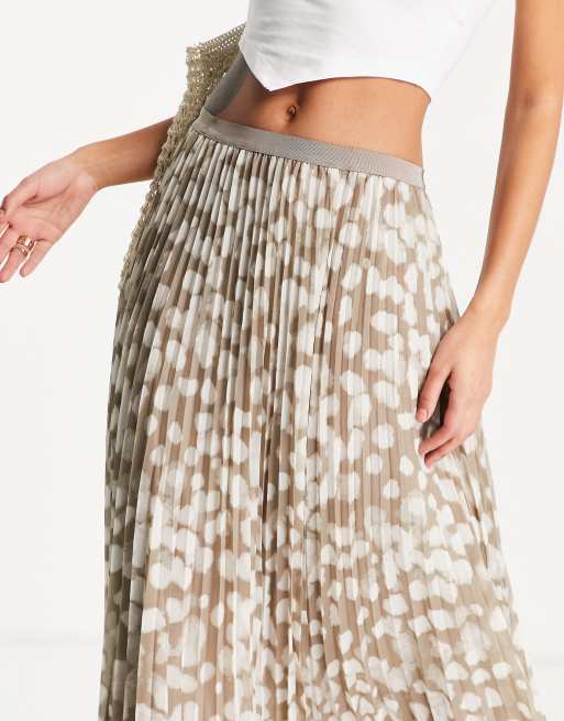 French connection hotsell leopard-print midi skirt