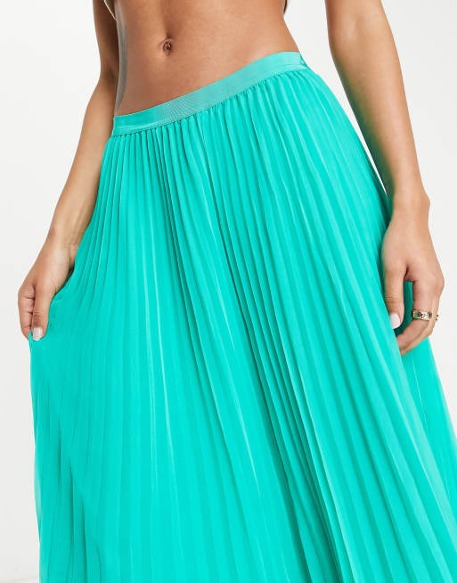 French connection green midi skirt sale