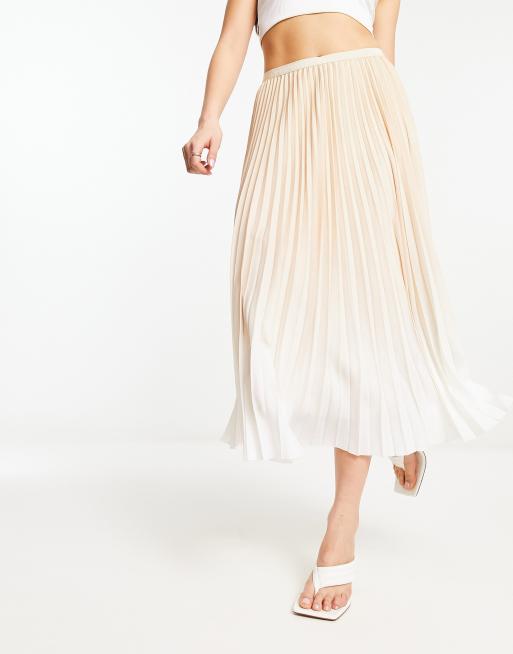 French connection clearance gold pleated skirt