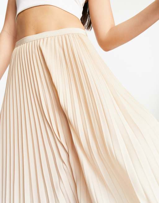 French connection 2025 gold pleated skirt