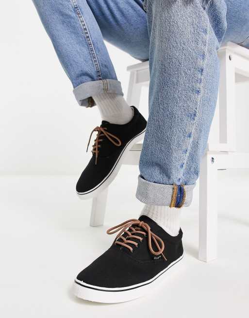 French Connection plimsolls in black