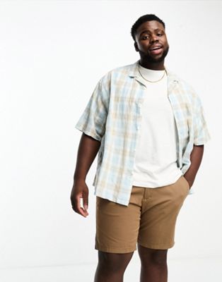 French Connection Plus chino shorts in light brown