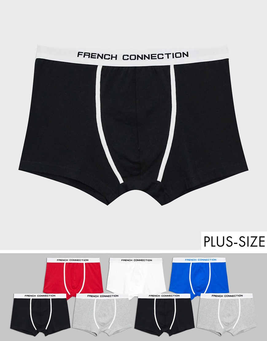 French Connection Plus - Confezione da 7 boxer-Multicolore