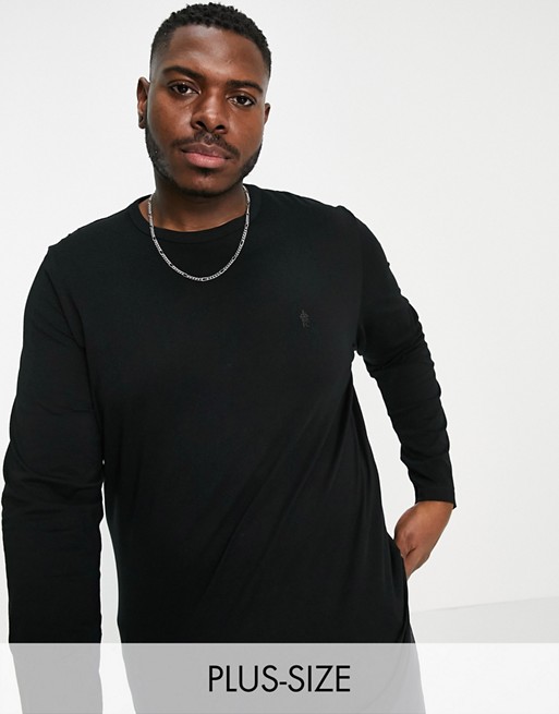 French Connection Plus Essentials long sleeve top with logo