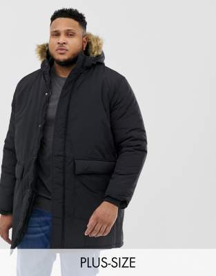 french connection faux fur hood parka jacket