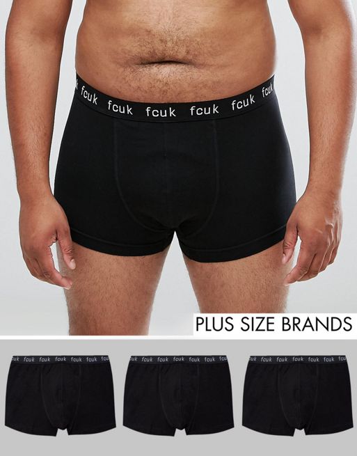 Buy French Connection Mens FCUK Three Boxers FCUK1 Black