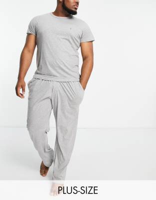 LIGHT GREY MELANGE STRAIGHT FIT SWEATPANTS