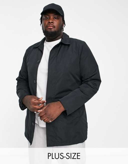 French Connection Plus lined classic trench coat in black | ASOS