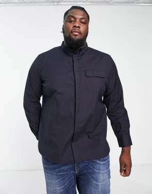 French Connection French Connection Plus long sleeve overshirt in navy