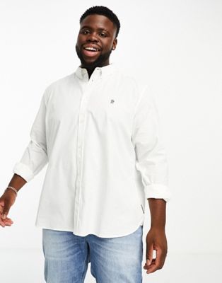 French Connection Plus long sleeve oxford shirt in white - ASOS Price Checker