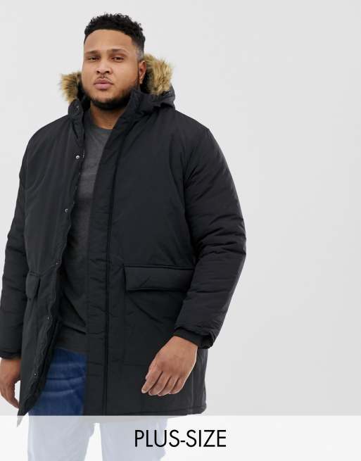 French Connection - PLUS - Parka met capuchon met imitatiebont