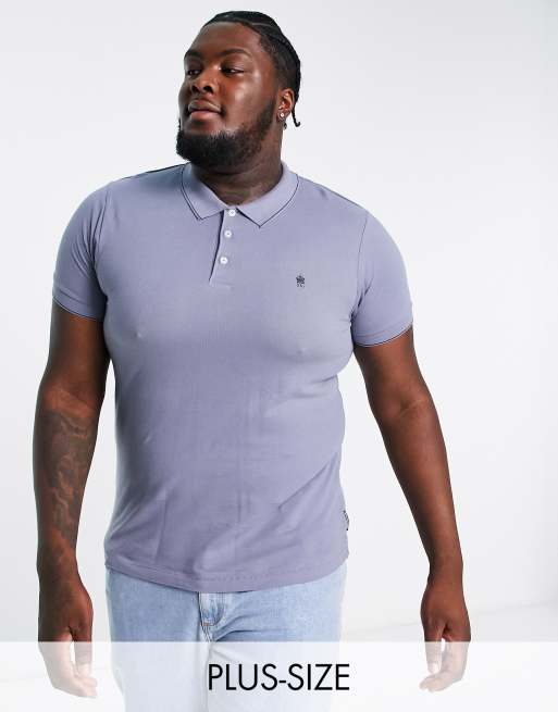 French Connection Plus - Polo en piqué à liseré unique - Lilas