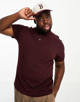 French Connection Plus polo in burgundy - ASOS Price Checker