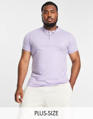 French Connection Plus Polo In Lilac-purple