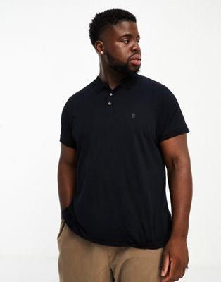 French Connection Plus Polo In Navy