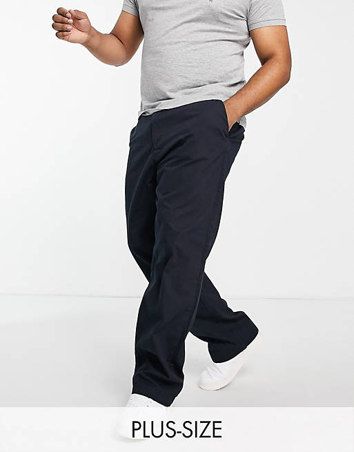 French Connection Plus slim fit chino in navy