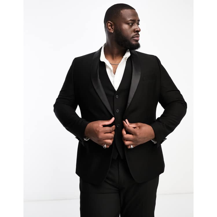 Plus size 2024 black suit jacket