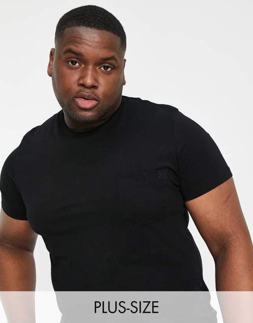 French Connection Plus - Sort T-shirt med lomme