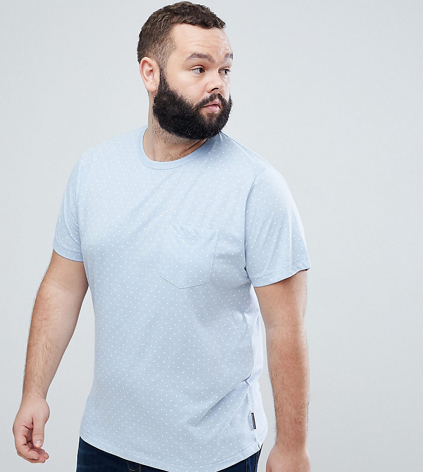 French Connection PLUS - T-shirt a pois con tasca-Blu