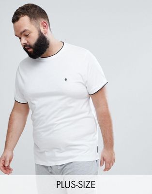 French Connection - PLUS - T-shirt met een gekleurd randje-Wit