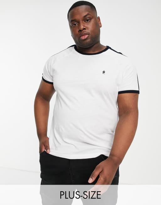French Connection Plus - T-shirt met panelen in wit